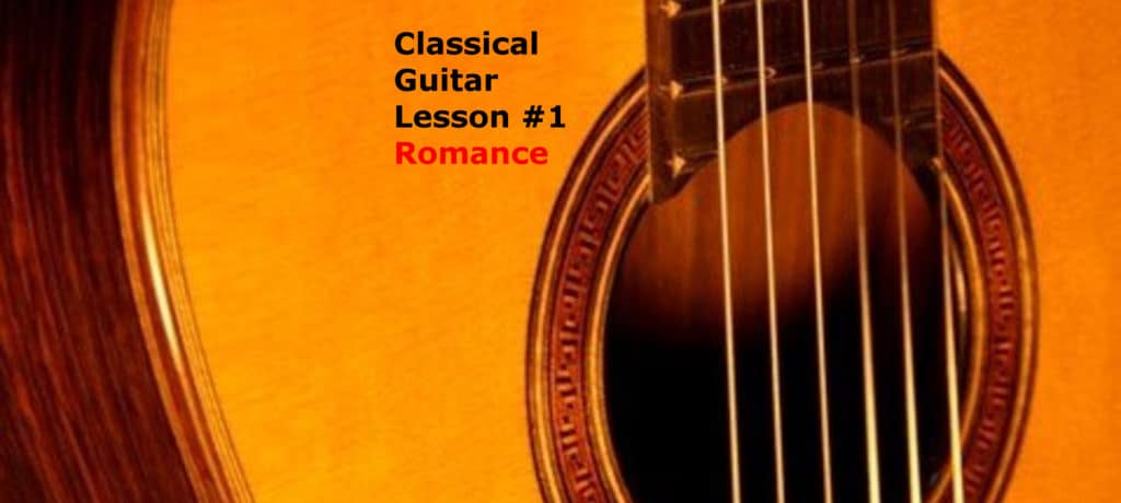 classical guitar lesson 1 romance tab