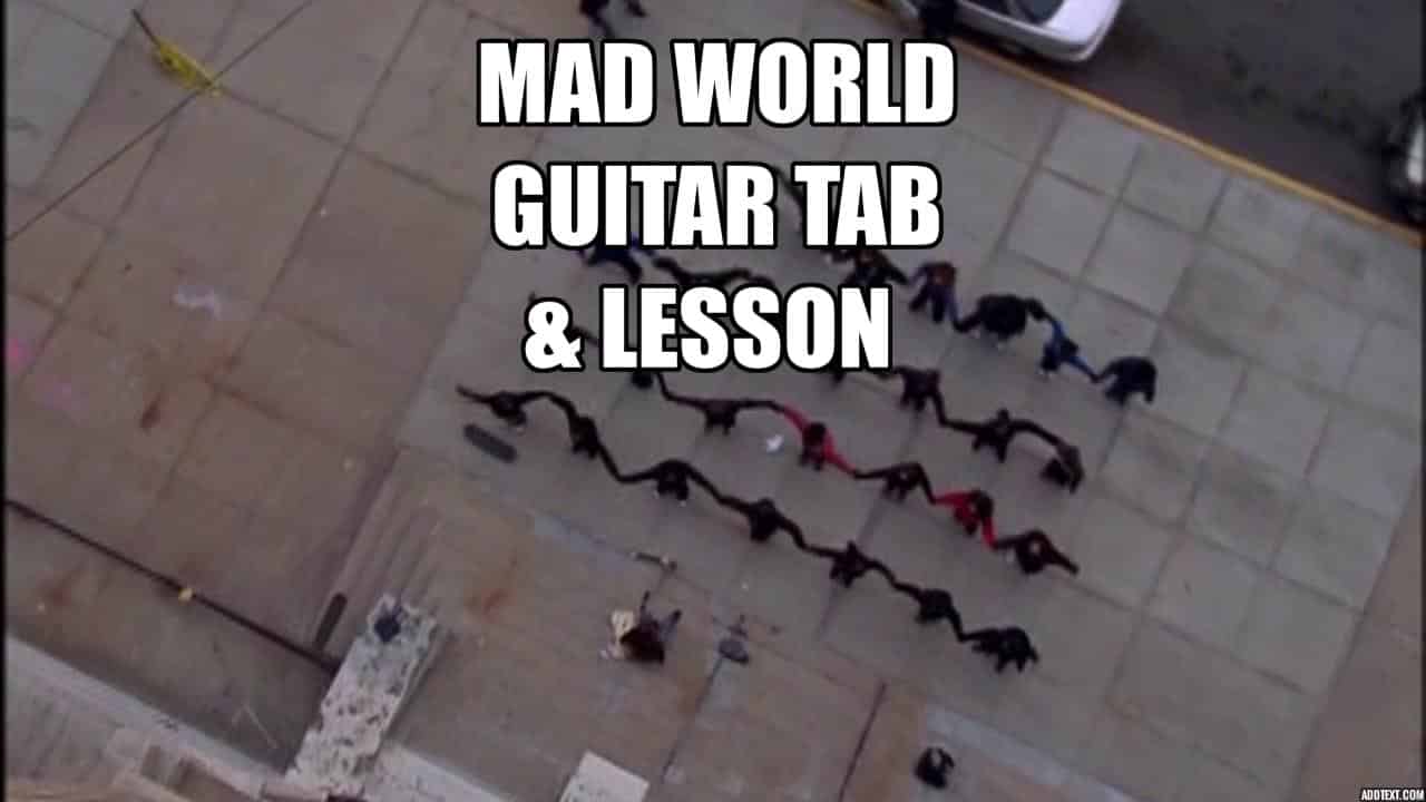 mad world tab guitar lesson