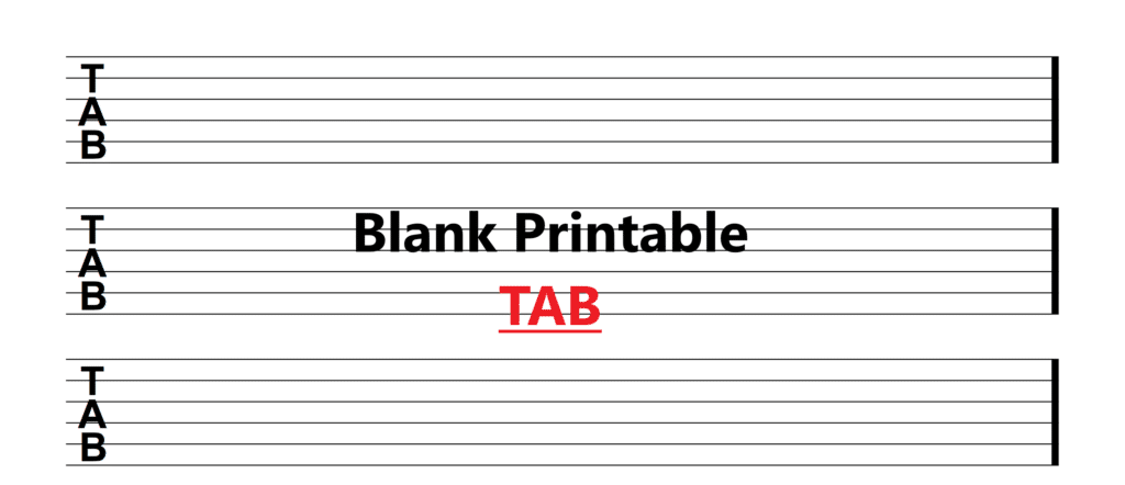 blank guitar tab printable guitar tab